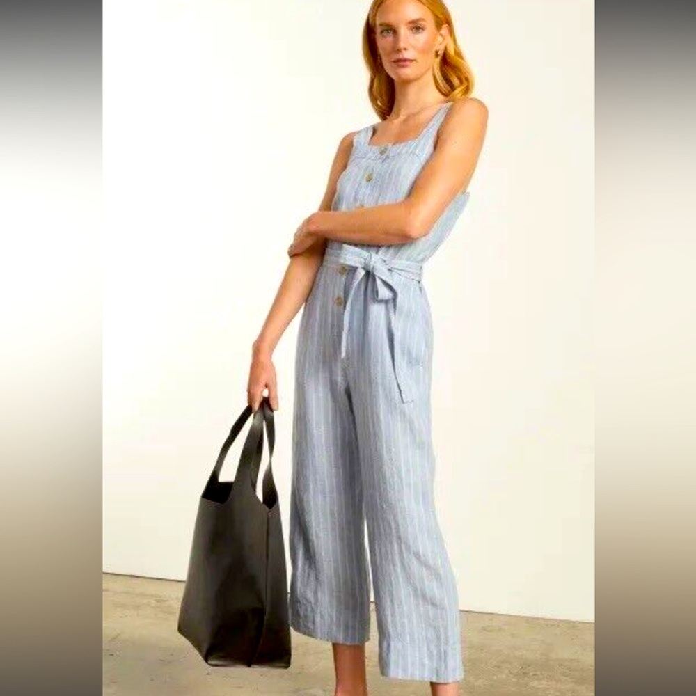 Everlane Jumpsuit Women’s Size 2 The Picnic Linen Summer Coastal
100% linen